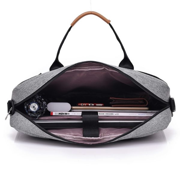 Men Canvas Business Briefcase Office Travel Messenger Large Tote Women's Computer Work Bag Business Trip File Package Laptop Bag - Image 5