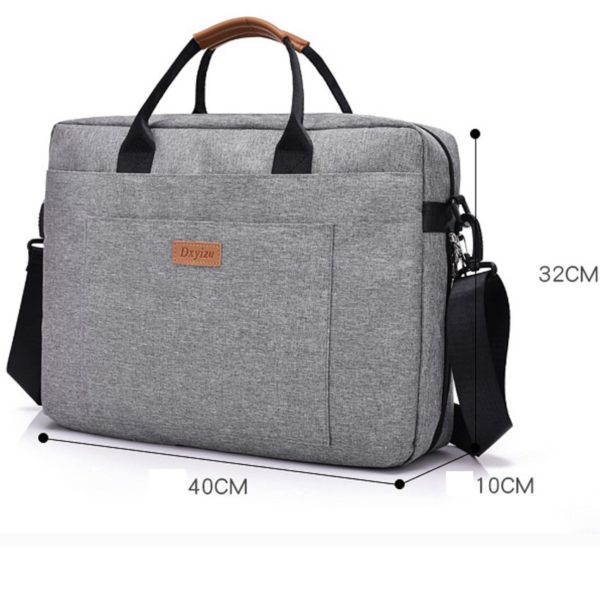 Men Canvas Business Briefcase Office Travel Messenger Large Tote Women's Computer Work Bag Business Trip File Package Laptop Bag - Image 6