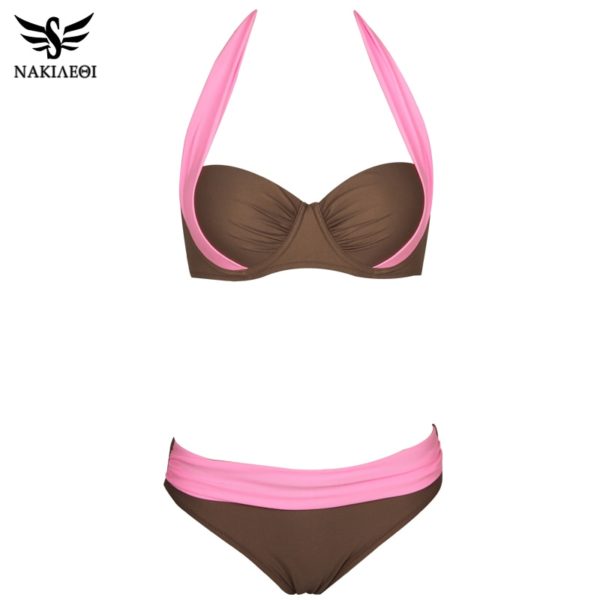 New Sexy Bikinis Women Swimsuit High Waisted Bathing Halter Push Up  Set Plus Size 4XL - Image 6