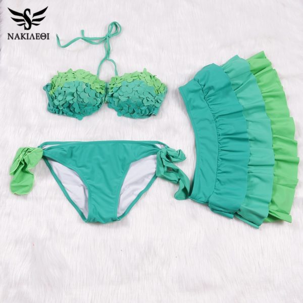 NAKIAEOI Newest Sexy Bandeau  Women Swimsuit Push Up  Brazilian Bikini Set Beach Bathing Suit Swim Wear S~XL - Image 3