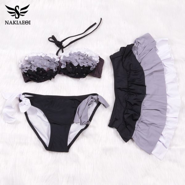 NAKIAEOI Newest Sexy Bandeau  Women Swimsuit Push Up  Brazilian Bikini Set Beach Bathing Suit Swim Wear S~XL - Image 5