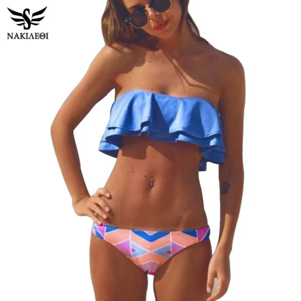 Sexy Bandeau Women  Brazilian Bikini Set Beach Bathing Suit Push Up Swimwear Hot Biquini