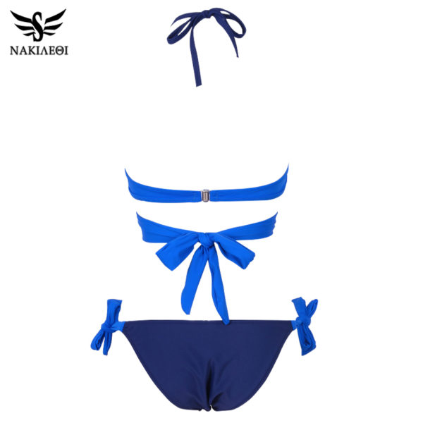 Sexy Bikini Women  Push Up Swimwear Criss Cross Bandage Halter  Set Beach Bathing Suit - Image 5