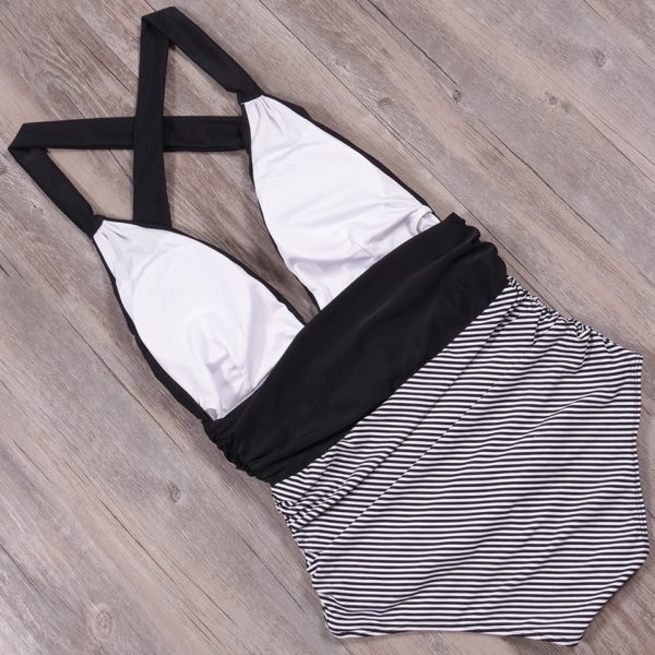 NAKIAEOI Sexy New One Piece Swimsuit Plus Size Swimwear Women High Waisted Bathing Suits Beachwear Backless Swim Wear S~2XL - Image 6