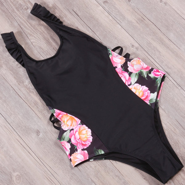 NAKIAEOI Sexy One Piece  Women Summer Beachwear Lace One Shoulder Swimwear Bathing Suits Bodysuit Monokini - Image 6