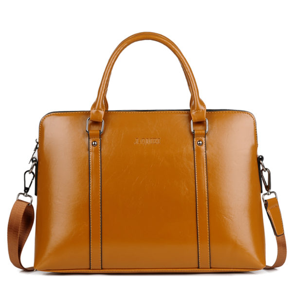 New Fashion Women Laptop Business Briefcase PU Leather Men Handbag 14 15.6 Inches  Women's Notebook Computer Portable Office Bag - Image 2