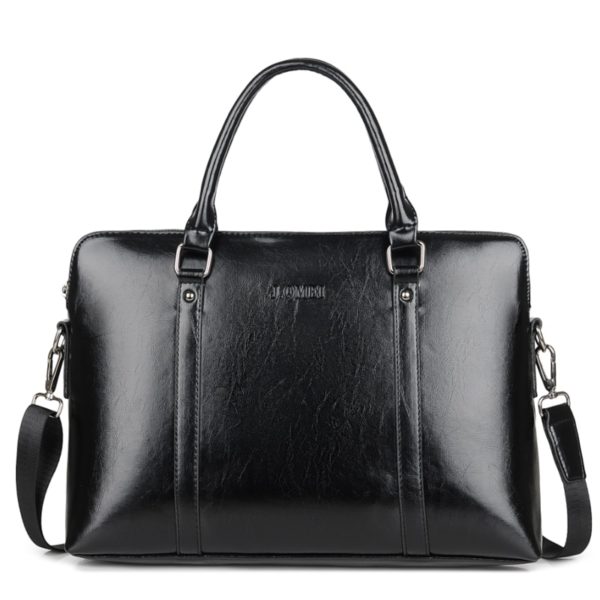 New Fashion Women Laptop Business Briefcase PU Leather Men Handbag 14 15.6 Inches  Women's Notebook Computer Portable Office Bag - Image 3