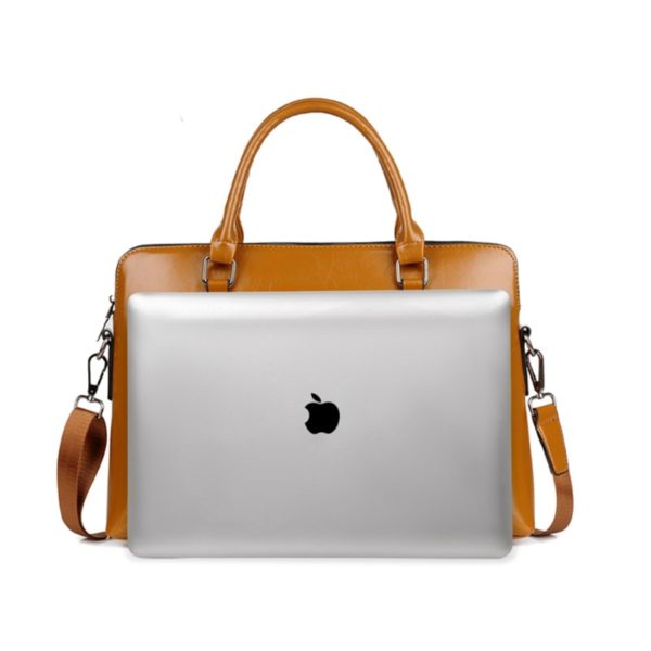 New Fashion Women Laptop Business Briefcase PU Leather Men Handbag 14 15.6 Inches  Women's Notebook Computer Portable Office Bag - Image 5