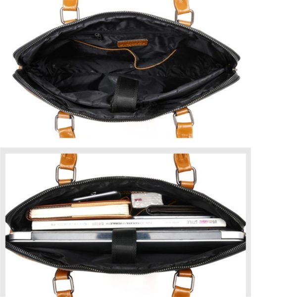 New Fashion Women Laptop Business Briefcase PU Leather Men Handbag 14 15.6 Inches  Women's Notebook Computer Portable Office Bag - Image 6