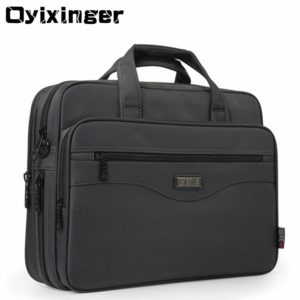 Oyixinger Men Briefcase Laptop Bags Good Nylon Cloth Multifunction Waterproof 15.6" Handbags Business Shoulder Mens Office Bags