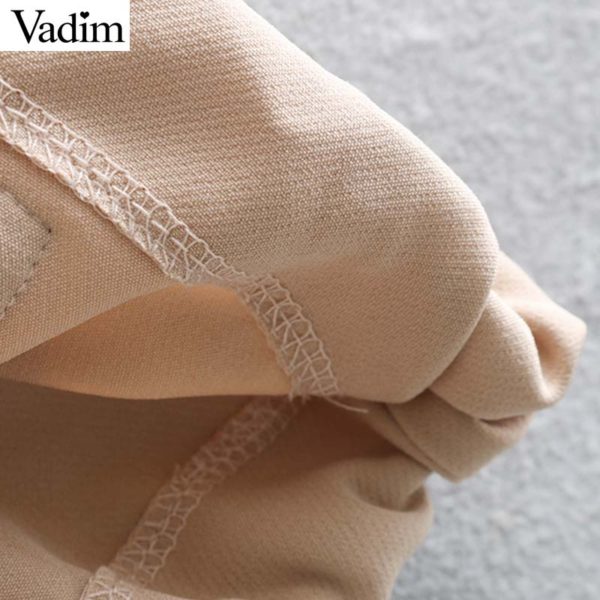Vadim women elegant patchwork hooded loose jacket pockets Drawstring tie coat female casual outerwear fashion chic tops CA440 - Image 6