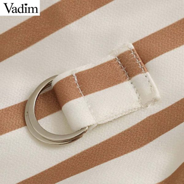Vadim women elegant stylish striped blazer back split long sleeve buttons pockets decorate female office wear brand coats CA434 - Image 6
