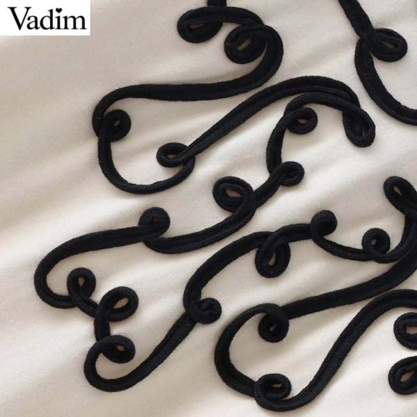 Vadim women string decorate sweatshirt long lantern sleeve oversized pullover lady loose chic tops casual wear sudaderas SW1260 - Image 6