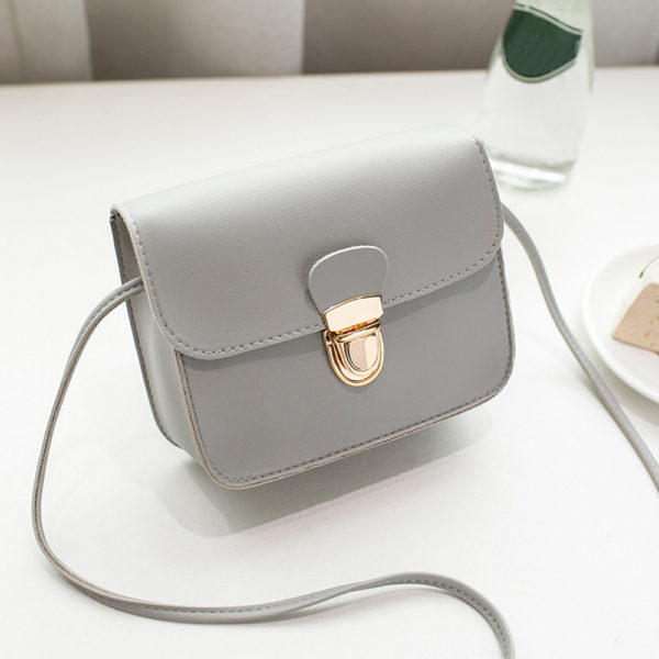 Women Messenger Bags Woman Bag  Famous Brands Women Fashion Solid Color Cover Lock Shoulder Crossbody Phone beach Bag sac - Image 2