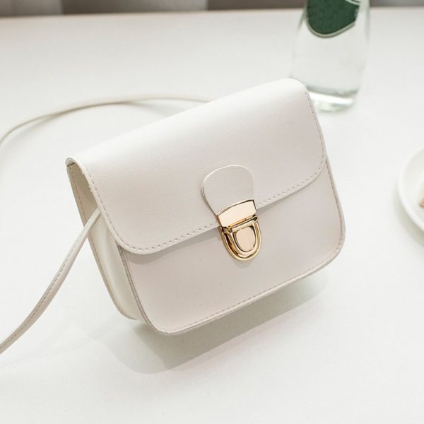 Women Messenger Bags Woman Bag  Famous Brands Women Fashion Solid Color Cover Lock Shoulder Crossbody Phone beach Bag sac - Image 3