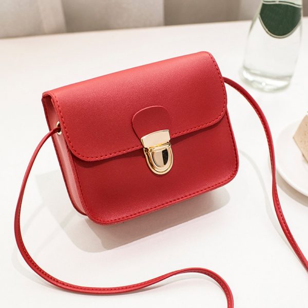 Women Messenger Bags Woman Bag  Famous Brands Women Fashion Solid Color Cover Lock Shoulder Crossbody Phone beach Bag sac - Image 5