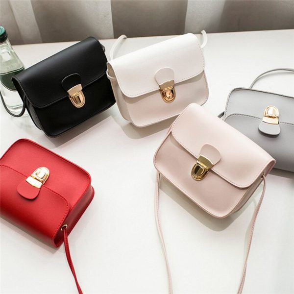 Women Messenger Bags Woman Bag  Famous Brands Women Fashion Solid Color Cover Lock Shoulder Crossbody Phone beach Bag sac - Image 6