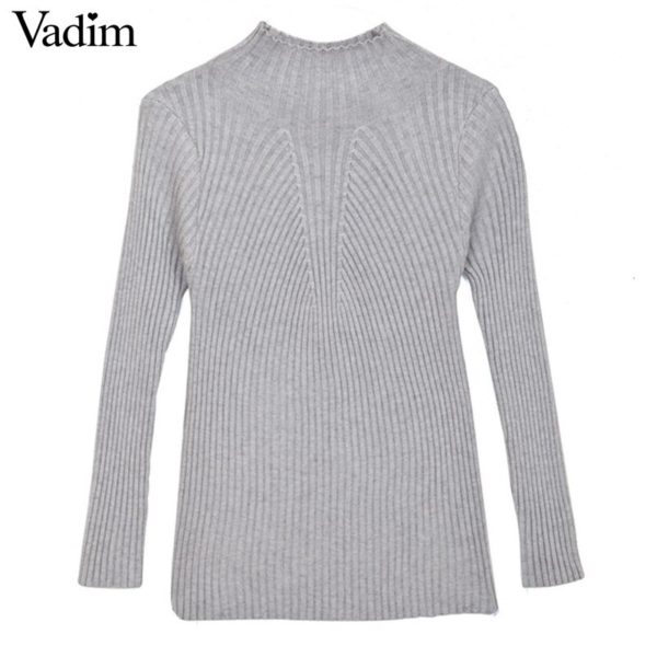 Women basic candy color stretchy sweater biref must have long sleeve O-neck autumn winter warm pullover ladies casual tops ZC061 - Image 4