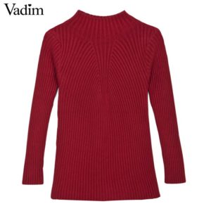 Women basic candy color stretchy sweater biref must have long sleeve O-neck autumn winter warm pullover ladies casual tops ZC061