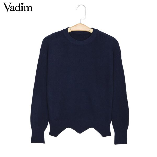 Women cute heart letter patch elastic sweaters wave ham sweet basic candy colors winter warm pullover female casual tops ZC063 - Image 3