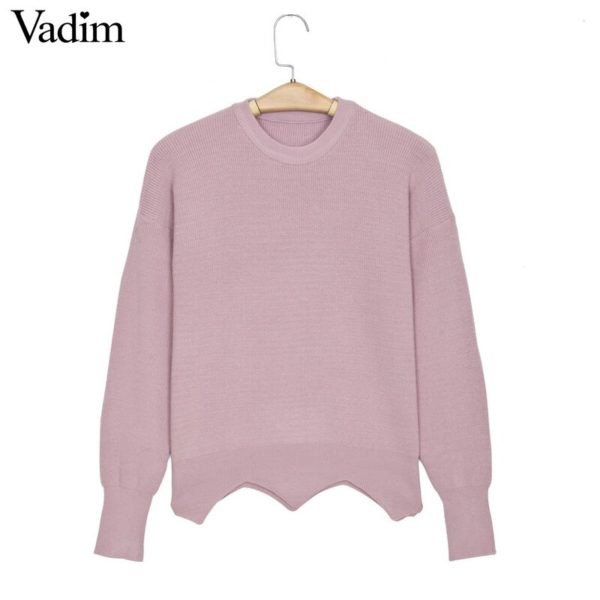 Women cute heart letter patch elastic sweaters wave ham sweet basic candy colors winter warm pullover female casual tops ZC063 - Image 6