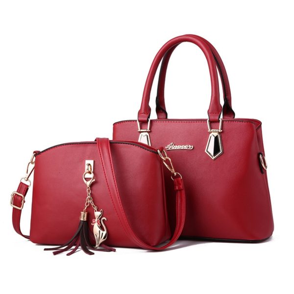 women bag Fashion Casual Contain two packages Luxury handbag Designer Shoulder bags new bags for women 2019 Composite bag bolsos - Image 3